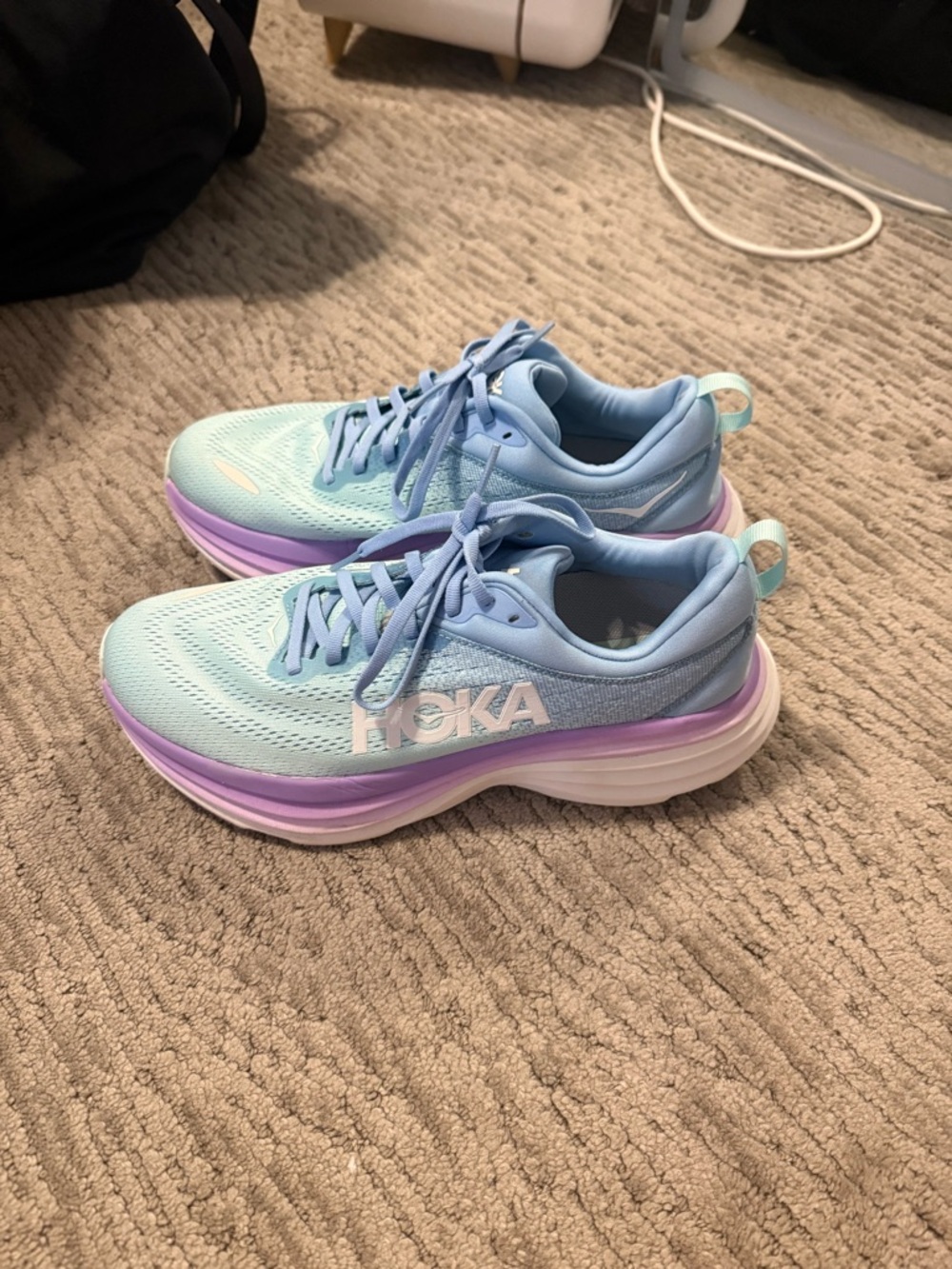 Hoka Pastel Blue & Lavender Women's Running Sneakers